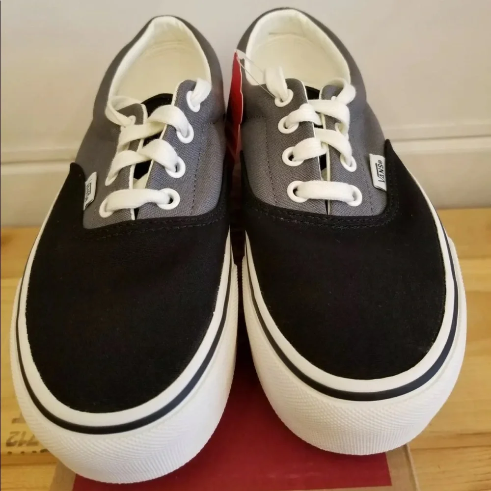 VANS  ERA PLATFORM 2 TONE BLACK/PEWTER SHOES WOMEN - Picture 10 of 16